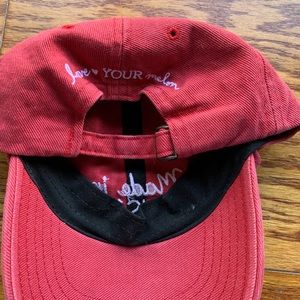Red baseball style hat